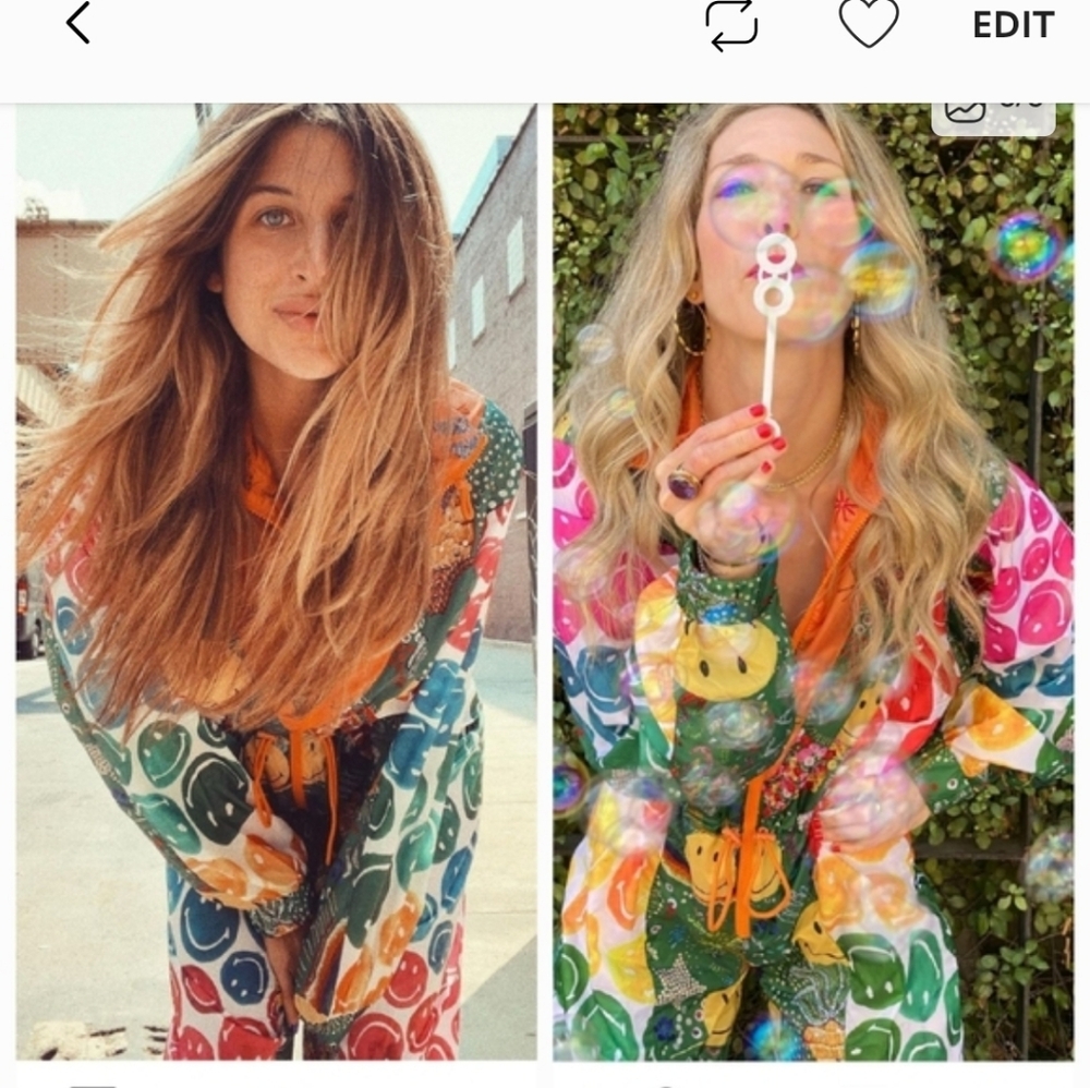 Farm Rio Smiley Windbreaker Jumpsuit - Picture 3 of 5